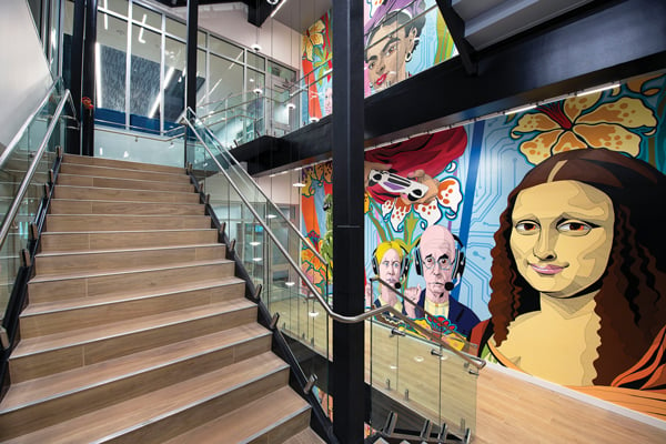 EA Mural staircase